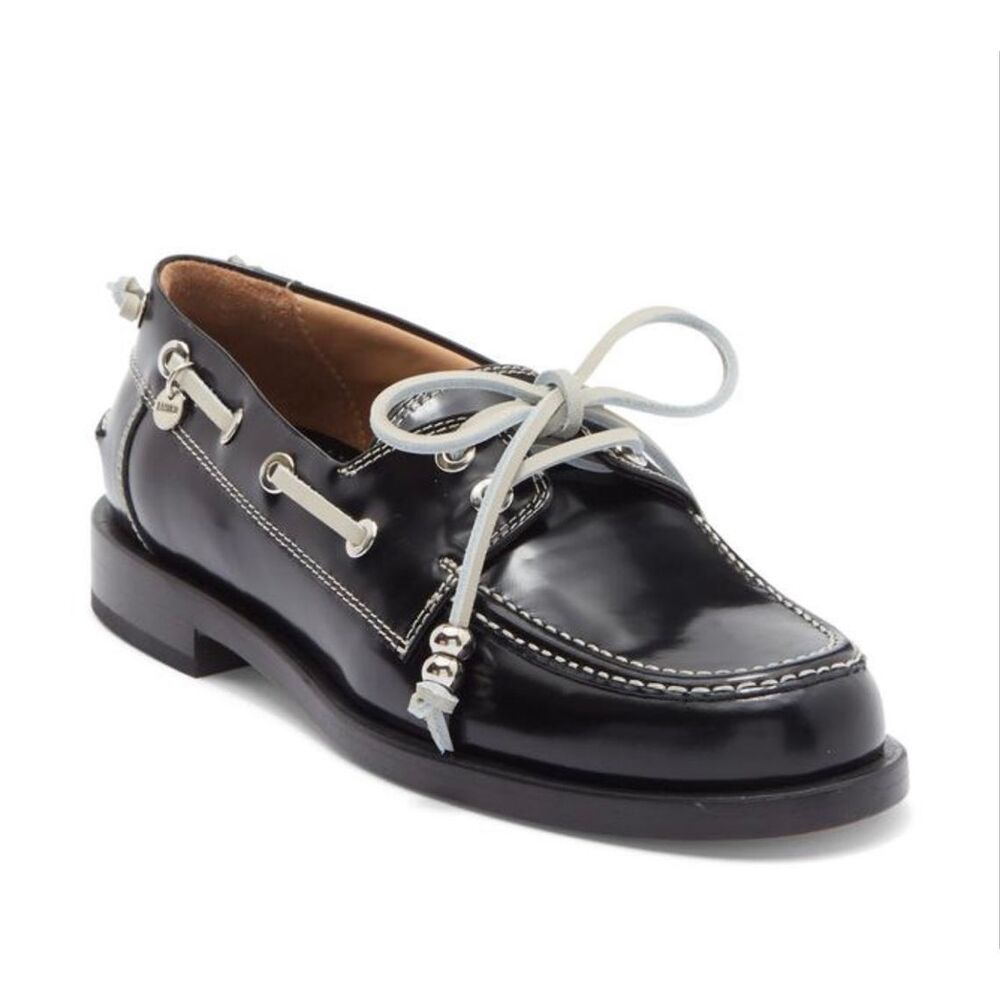LABUCQ Nelson Black Leather Boat shoe